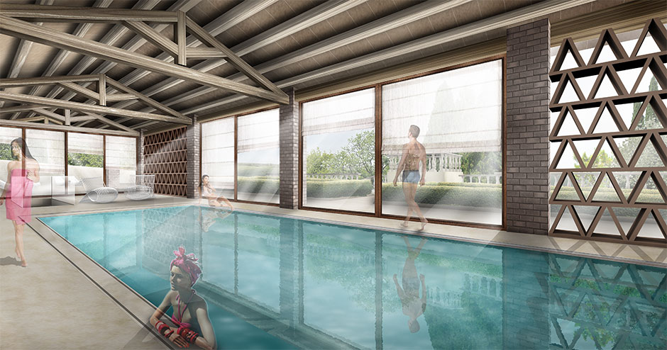 La piscina coperta